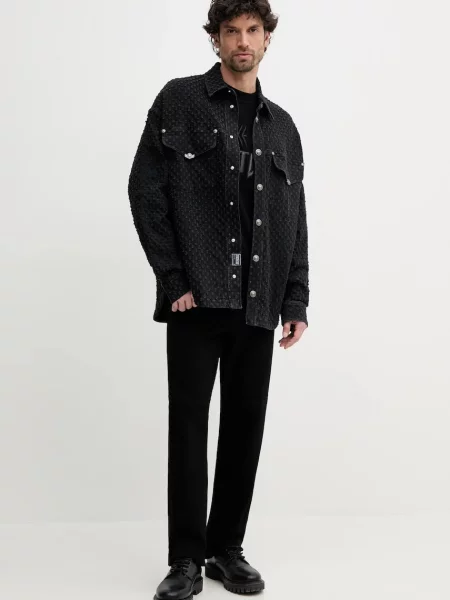 Versace Jeans Couture sweter z domieszką kaszmiru lekki czarny