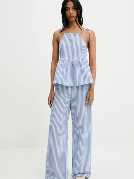 Блуза и панталон Answear Lab дамска синьо