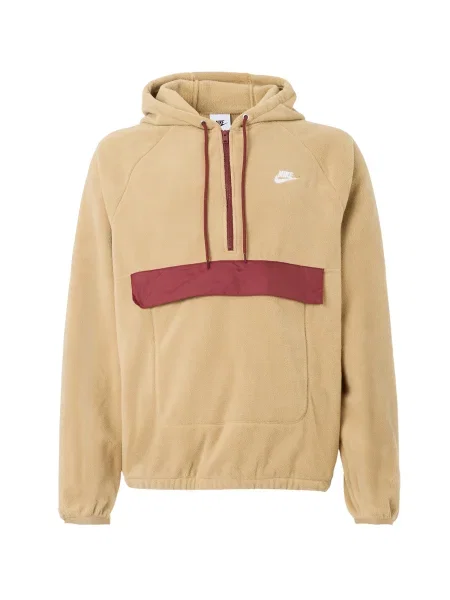 Nike Sportswear Pulover Club / roșu bordeaux bej
