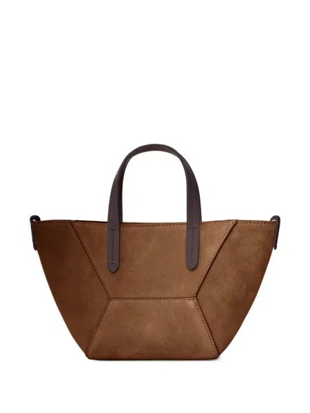 Geantă shopper Brunello Cucinelli din piele maro