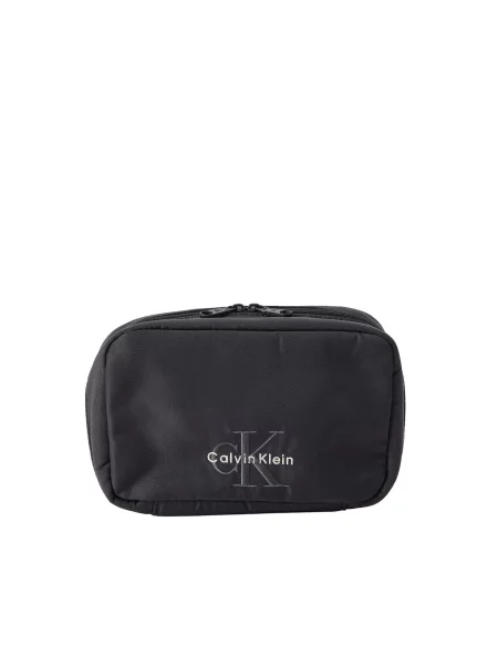 Calvin Klein Tuoleto reikmenų krepšys bazalto pilka / juoda balta