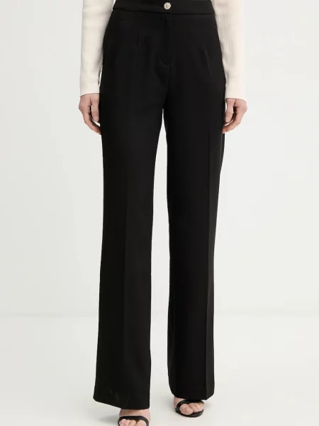 Morgan pantaloni drept high waist PSUZO.F negru