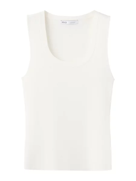 MANGO Top brodat MARX deschis bej