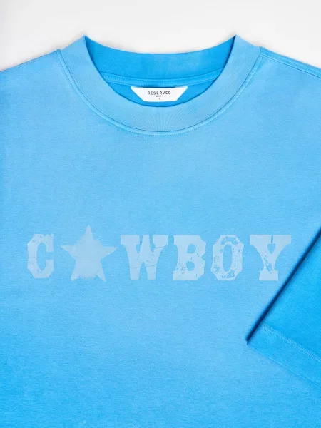 Reserved Футболка боксі tie dye світло-блакитний блакитна