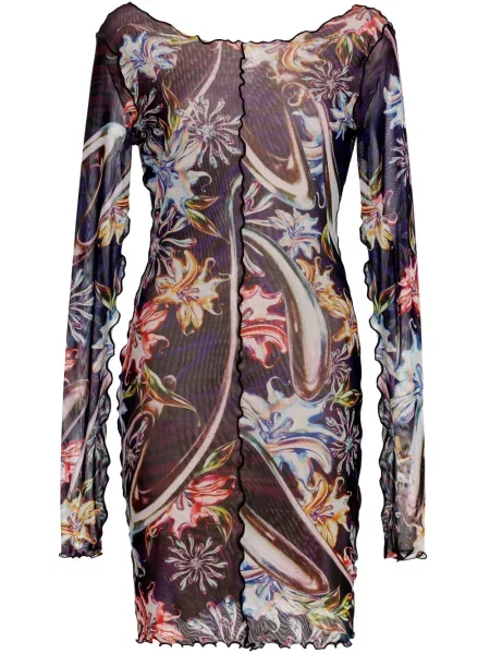 Sukienka mini Agua Bendita z siateczką czarna