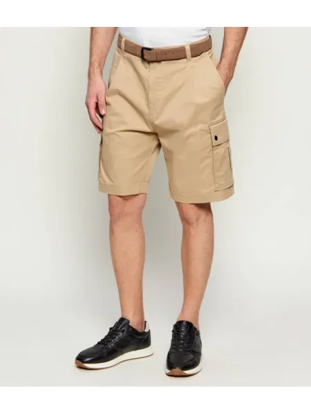 HUGO Pantaloni scurți | Straight fit bej