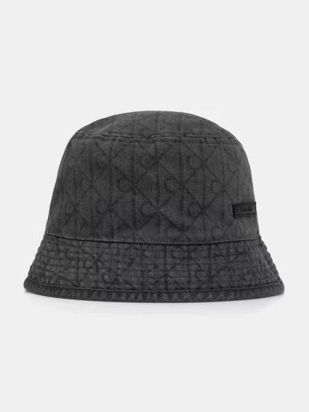 Pălărie Calvin Klein Denim Emblem Burnout Bucket gri