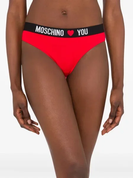 Chiloți Moschino cu motiv cu inimi negru