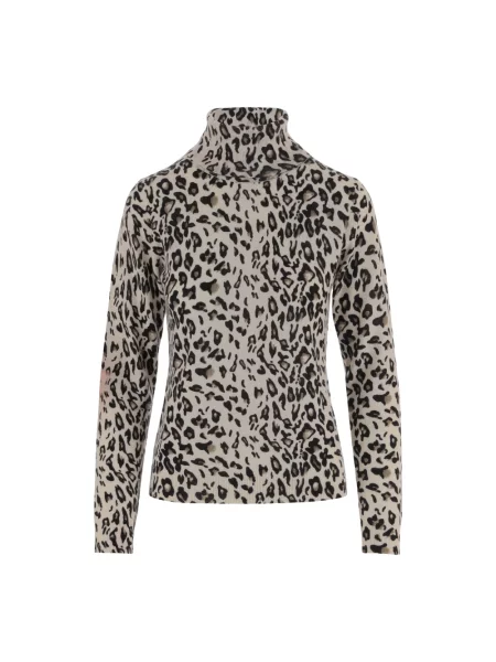 Wielobarwność sweter Allude z kaszmiru w panterkę