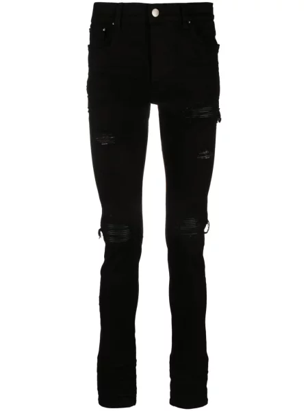 Skinny skinny džíny Amiri s oděrkami černé