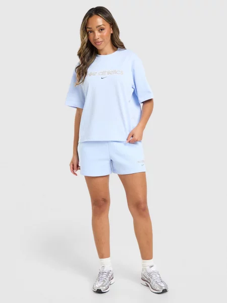Nike T-Shirt W Nsw Essentials Boxy Gls niebieska