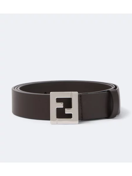 Cu centură curea Fendi din piele maro