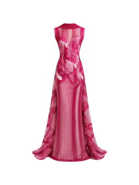 Rochie Gemy Maalouf cu broderie roz