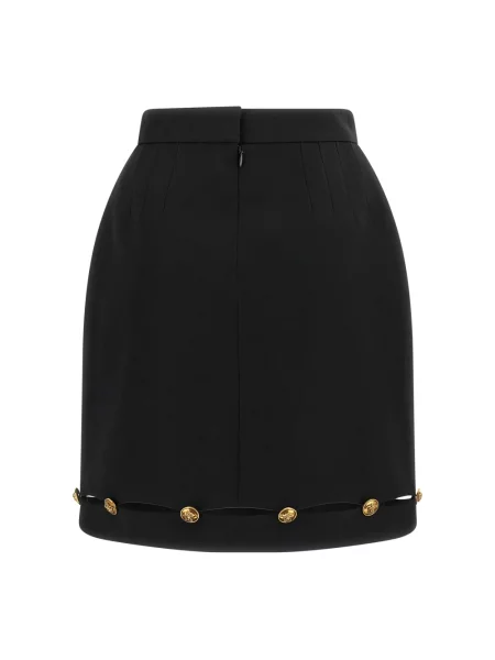 Spódnica mini Versace wełniana czarna