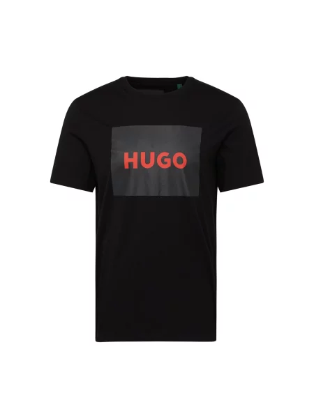 HUGO Tricou roșu negru