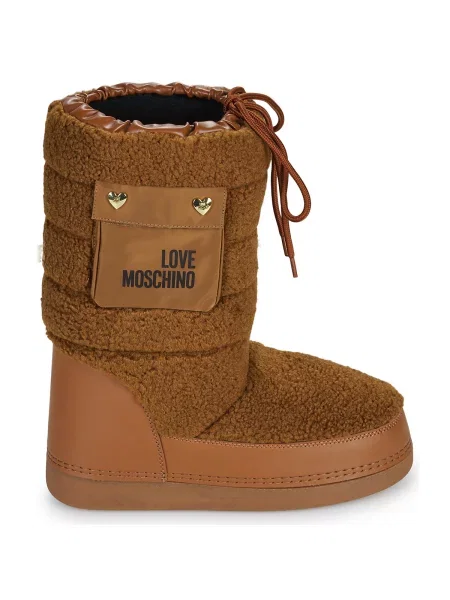 Boty Love Moschino SKI BOOT hnědé