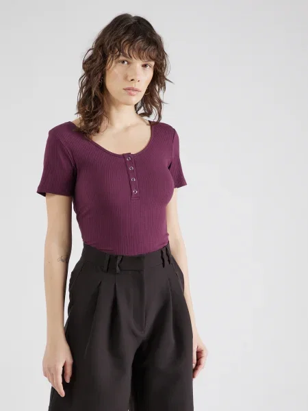 PIECES Tricou KITTE mov zmeură