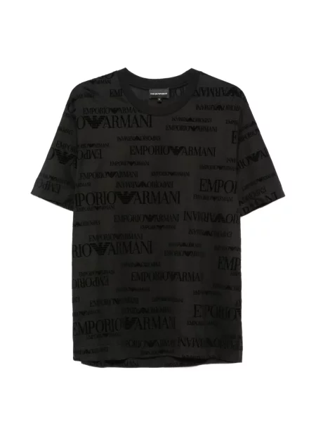 Tricou Emporio Armani cu imagine negru
