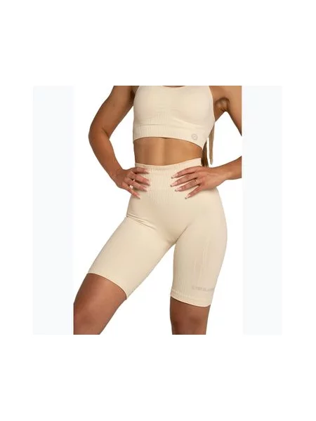 Байкерські тренувальні шорти Gym Glamour Push Up nude