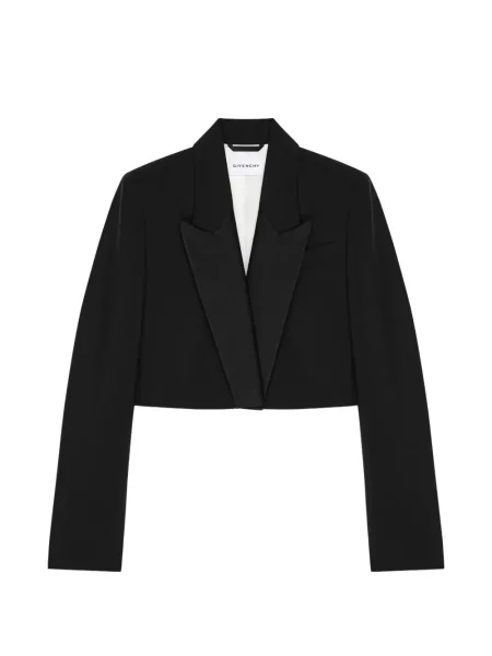 Decupat geacă Givenchy de lână negru