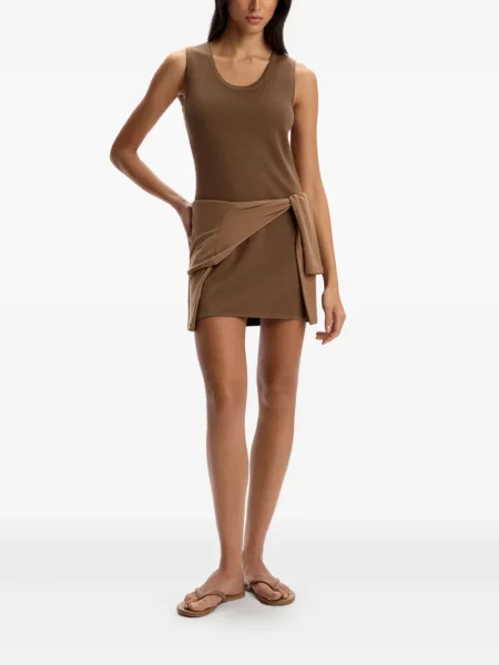 Rochie mini 12 Storeez fără mâneci de costum maro