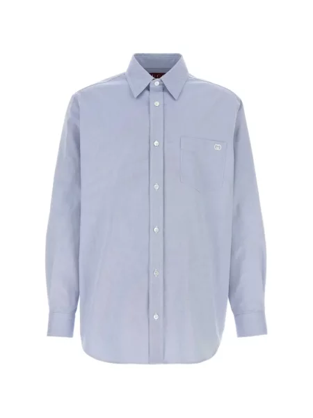 Cămașă Gucci din țesătură twill albastru