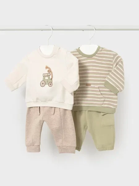 Mayoral Newborn compleu de zi pentru bebeluși cu verde