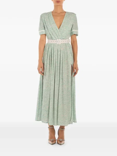 Rochie midi Post Meridiem până la genunchi de costum verde