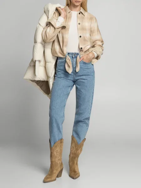 Рубашка Woolrich бежевая