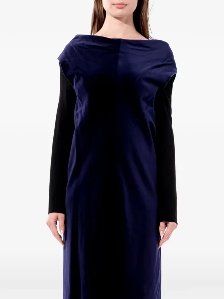 Lung rochie mini Balenciaga de catifea negru