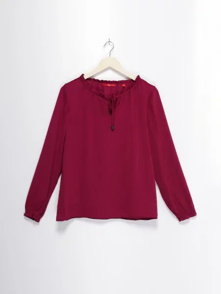 S.Oliver Блуза з довгим рукавом бордовий