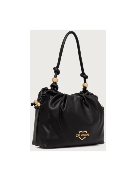 Love Moschino torebka skórzana czarna