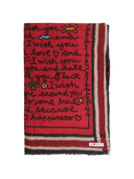 Κασκόλ Faliero Sarti με σχέδιο κόκκινο