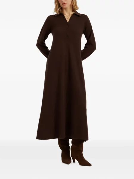 Rochie maxi Chinti & Parker în linie A maro