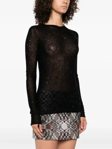 Top Pinko lung negru