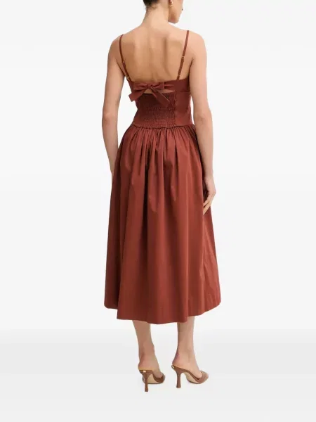 Rochie midi Morgan cu funde maro