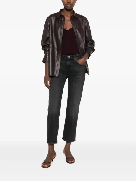 Decupat blugi 7 For All Mankind negru
