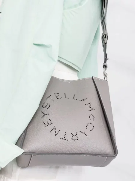 Geantă de mână Stella Mccartney cu autograf gri