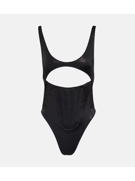 Costum de baie Mugler negru