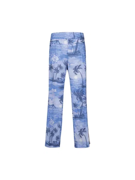 Spodnie Palm Angels z nadrukiem niebieskie