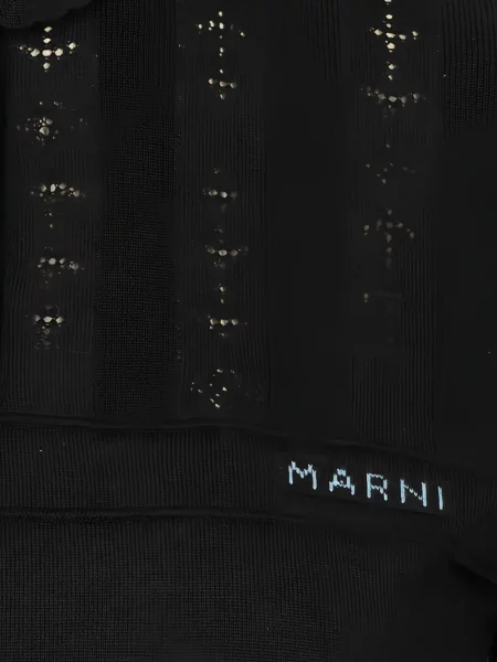 Tricou polo Marni tricotate negru