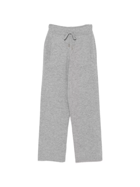 Pantaloni Maje tricotate cu cordon gri