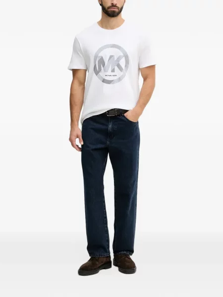 Tricou Michael Kors cu autograf alb