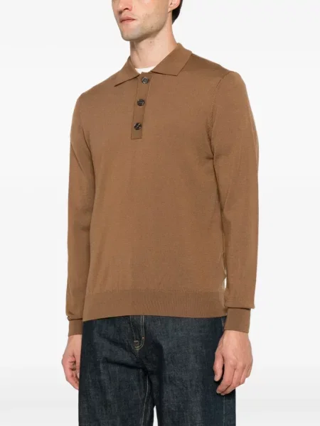 Lung tricou polo éphémère maro