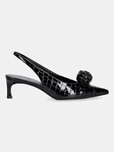 Rotate pantofi cu stiletto din piele negru
