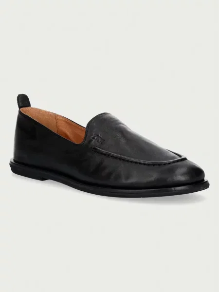 Nokwol mocasini pentru femei din piele Rumi Black Vienna negru