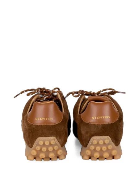 Sneakerși Stokton din piele de căprioară maro