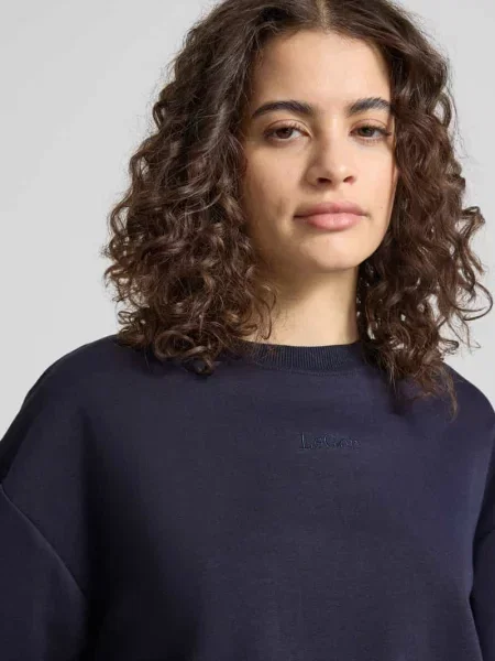 Bluza z haftowanym logo model Jana' Leger By Lena Gercke granatowa