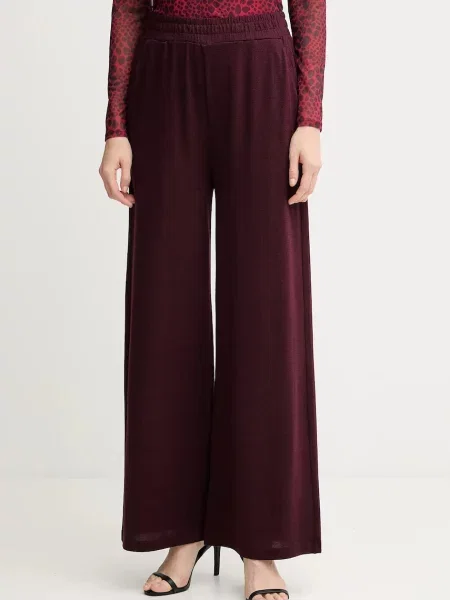 Marc Aurel pantaloni lat high waist bordo