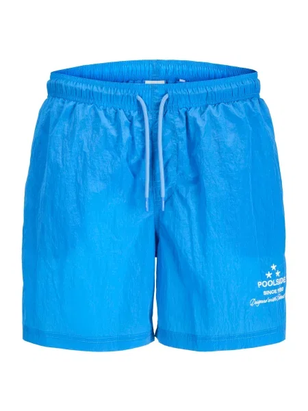 JACK & JONES Șorturi de baie JPSTKAUAI azuriu alb